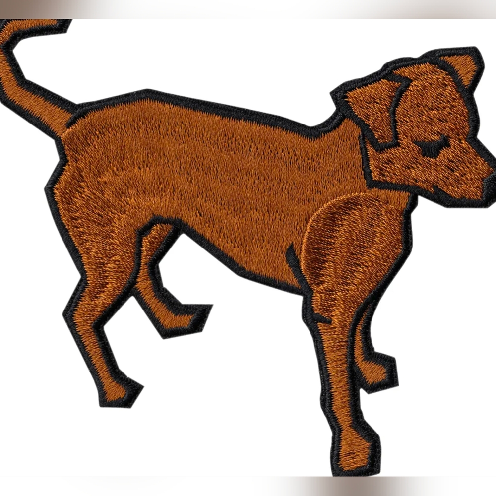 NWT Brown Dog Patch For Denim Jeans And Jean Jackets